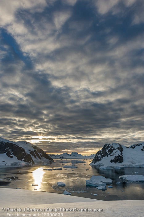 Sunset over Danco Island, Antarctica - AlaskaPhotoGraphics